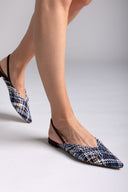 Μπαλαρίνες μυτερές με λάστιχο CORINA - Μπλε - thefashionproject.gr - CORINA