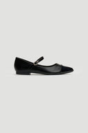 Μπαλαρίνες μυτερές με λουράκι - Μαύρο - thefashionproject.gr - ERYNN