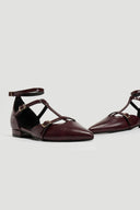 Μπαλαρίνες μυτερές με μπαρέτα Tfp - Burgundy - thefashionproject.gr - TFP