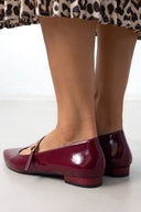 Μπαλαρίνες μυτερές με μπαρέτα TFP - Burgundy - thefashionproject.gr - TFP