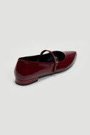 Μπαλαρίνες μυτερές με μπαρέτα TFP - Burgundy - thefashionproject.gr - TFP