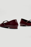 Μπαλαρίνες μυτερές με μπαρέτα TFP - Burgundy - thefashionproject.gr - TFP