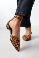 Μπαλαρίνες μυτερές με μπαρέτα TFP - Leopard - thefashionproject.gr - TFP