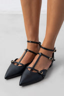 Μπαλαρίνες μυτερές με μπαρέτα Tfp - Μαύρο - thefashionproject.gr - TFP