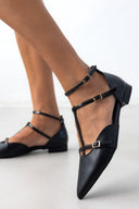 Μπαλαρίνες μυτερές με μπαρέτα Tfp - Μαύρο - thefashionproject.gr - TFP