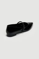 Μπαλαρίνες μυτερές με μπαρέτα TFP - Μαύρο - thefashionproject.gr - TFP