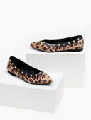 Μπαλαρίνες μυτερές με οικολογικό ponyskin estil - Animal - thefashionproject.gr - Estil