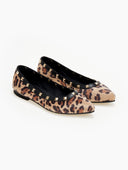 Μπαλαρίνες μυτερές με οικολογικό ponyskin estil - Animal - thefashionproject.gr - Estil