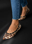 Μπαλαρίνες μυτερές με οικολογικό ponyskin estil - Animal - thefashionproject.gr - Estil
