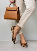 Μπαλαρίνες μυτερές με οικολογικό ponyskin estil - Leopard - thefashionproject.gr - Estil