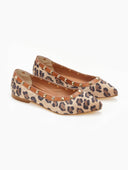 Μπαλαρίνες μυτερές με οικολογικό ponyskin estil - Leopard - thefashionproject.gr - Estil