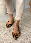 Μπαλαρίνες μυτερές με οικολογικό ponyskin estil - Leopard - thefashionproject.gr - Estil