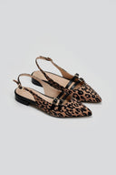 Μπαλαρίνες μυτερές με print TFP - Leopard - thefashionproject.gr - TFP