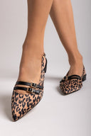 Μπαλαρίνες μυτερές με print TFP - Leopard - thefashionproject.gr - TFP