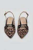 Μπαλαρίνες μυτερές με print TFP - Leopard - thefashionproject.gr - TFP
