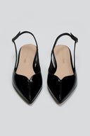 Μπαλαρίνες μυτερές με slingback λουράκι TFP - Μαύρο - thefashionproject.gr - TFP
