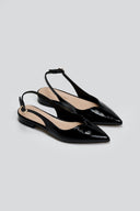 Μπαλαρίνες μυτερές με slingback λουράκι TFP - Μαύρο - thefashionproject.gr - TFP