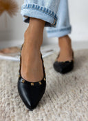 Μπαλαρίνες μυτερές με τρουκς estil - Μαύρο - thefashionproject.gr - Estil