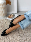 Μπαλαρίνες μυτερές με τρουκς estil - Μαύρο - thefashionproject.gr - Estil