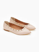 Μπαλαρίνες μυτερές με τρουκς estil - Nude - thefashionproject.gr - Estil