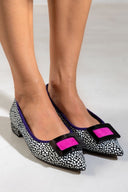 Μπαλαρίνες μυτερές ponyskin AZAREY - Μαύρο - thefashionproject.gr - AZAREY