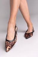 Μπαλαρίνες μυτερές σατέν με print ERYNN - Leopard - thefashionproject.gr - ERYNN - 23792032002