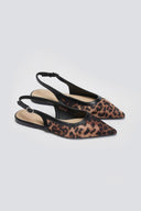 Μπαλαρίνες μυτερές σατέν με print ERYNN - Leopard - thefashionproject.gr - ERYNN - 23792032002