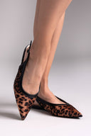 Μπαλαρίνες μυτερές σατέν με print ERYNN - Leopard - thefashionproject.gr - ERYNN - 23792032002