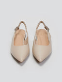 Μπαλαρίνες μυτερές slingback με στρας ERYNN - Μπεζ - thefashionproject.gr - ERYNN - 23551003002