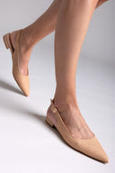 Μπαλαρίνες μυτερές slingback TFP - Biscuit - thefashionproject.gr - TFP