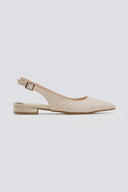 Μπαλαρίνες μυτερές slingback TFP - Μπεζ - thefashionproject.gr - TFP