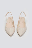 Μπαλαρίνες μυτερές slingback TFP - Μπεζ - thefashionproject.gr - TFP