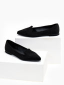 Μπαλαρίνες μυτερές suede Estil - Μαύρο - thefashionproject.gr - Estil