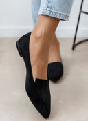 Μπαλαρίνες μυτερές suede Estil - Μαύρο - thefashionproject.gr - Estil