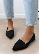 Μπαλαρίνες μυτερές suede Estil - Μαύρο - thefashionproject.gr - Estil