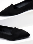 Μπαλαρίνες μυτερές suede Estil - Μαύρο - thefashionproject.gr - Estil