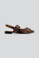 Μπαλαρίνες μυτερές suede με τοκάδες - Leopard - thefashionproject.gr - Ideal shoes - 23397032002