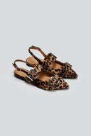 Μπαλαρίνες μυτερές suede με τοκάδες - Leopard - thefashionproject.gr - Ideal shoes - 23397032002