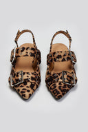 Μπαλαρίνες μυτερές suede με τοκάδες - Leopard - thefashionproject.gr - Ideal shoes - 23397032002