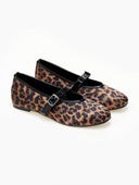 Μπαλαρίνες σατέν με print και στρας - Leopard - thefashionproject.gr - JOIA