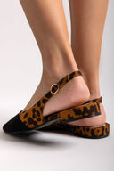 Μπαλαρίνες slingback μυτερές - Leopard - thefashionproject.gr - Sergio Todzi