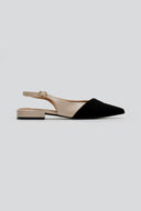 Μπαλαρίνες slingback μυτερές - Μαύρο/Μπεζ - thefashionproject.gr - Sergio Todzi