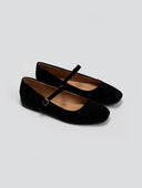 Μπαλαρίνες suede με μπαρέτα ERYNN - Μαύρο - thefashionproject.gr - ERYNN