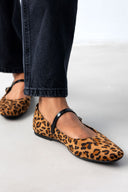 Μπαλαρίνες suede με print