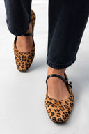 Μπαλαρίνες suede με print