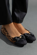 Μπαλαρίνες suede με print ERYNN
