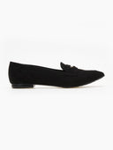 Μπαλαρίνες suede μυτερά estil - Μαύρο - thefashionproject.gr - Estil