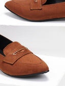 Μπαλαρίνες suede μυτερά estil - Ταμπά - thefashionproject.gr - Estil