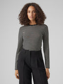 Μπλούζα μακρυμάνικη με ρίγες AWARE by VERO MODA 10298360
