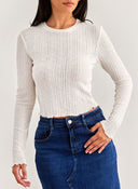 Μπλουζάκι cropped μακρυμάνικο ONLY 15299623